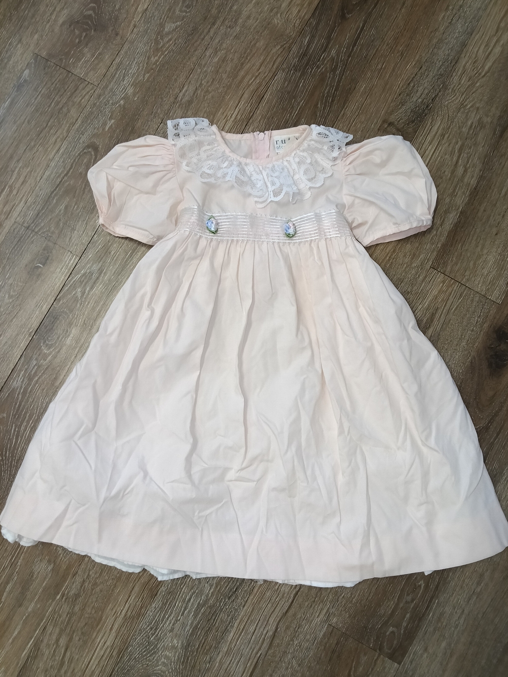 Ruth of Carolina Vintage Pink Lace Girl's Dress